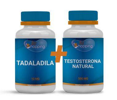 KIT 1 Pote de Tadalafila + 1 Pote de Testosterona Natural - BioShopping