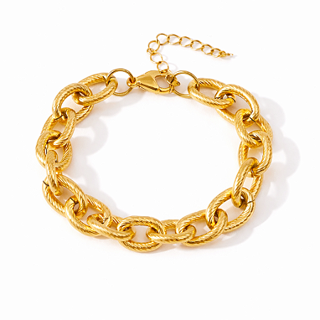 Pulseira Aura Bold – Elos Robustos Banhada a Ouro