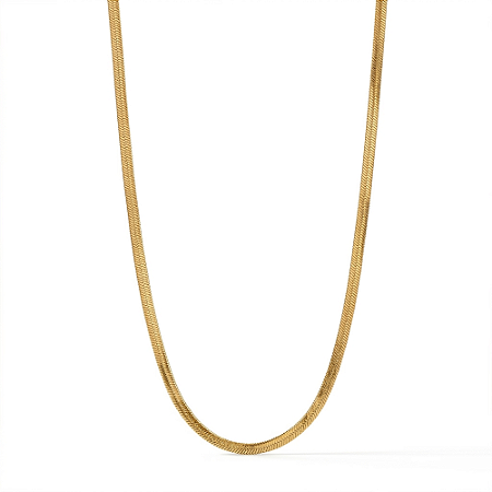 Colar Malha Fita Lisa - Aço inoxidável