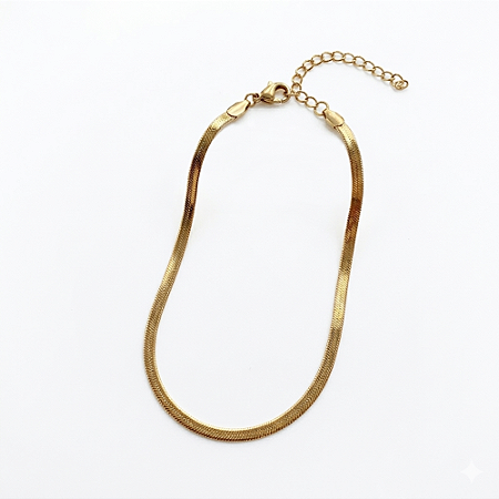 Pulseira Malha Fita Lisa em Aço Inoxidável