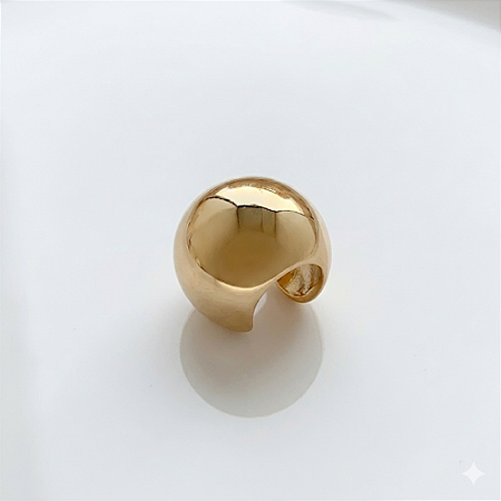 Piercing Fake Bombê Liso - Banho Ouro