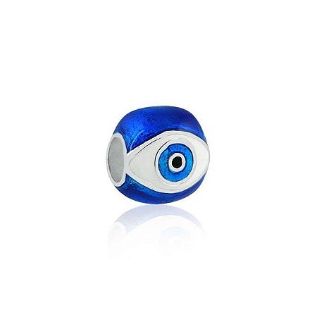 Berloque Olho Grego Azul - Prata 925
