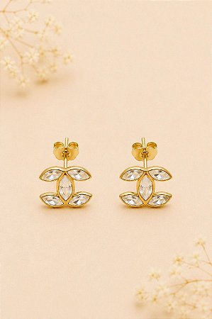 Brinco Flor de Cristal