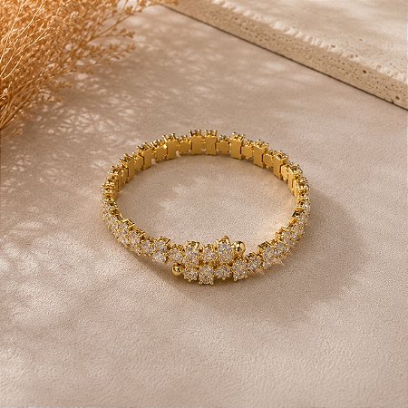 Bracelete Floral Cravejado