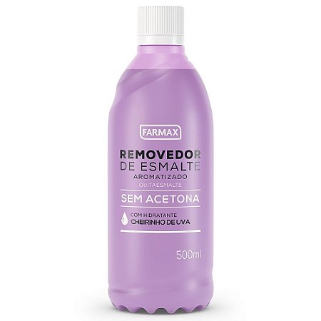 Removedor de Esmalte Farmax sem Acetona Uva 500mL