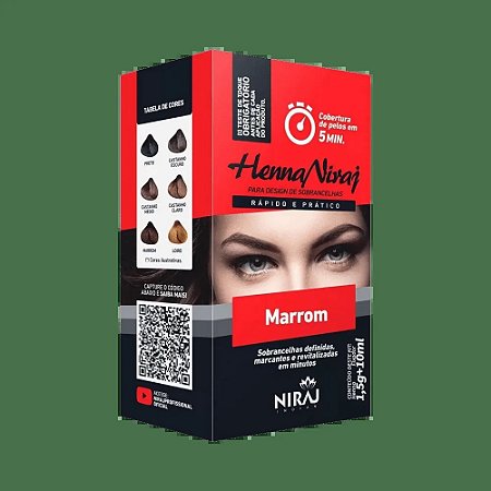 HENNA NIRAJ 1,5G + 10mL (Cor Marrom)