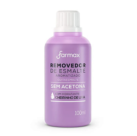 Removedor de Esmalte Farmax sem Acetona Uva 100mL