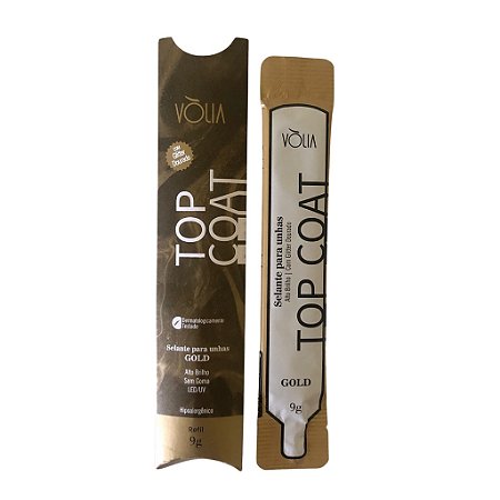 Top Coat Gold Sachê 9g Volia