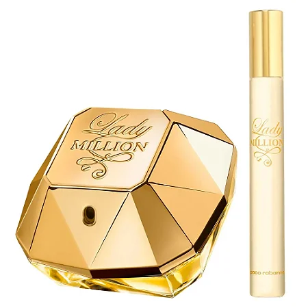 Paco Rabanne Lady Million Kit Perfume Feminino + Perfume Travel Size EDP