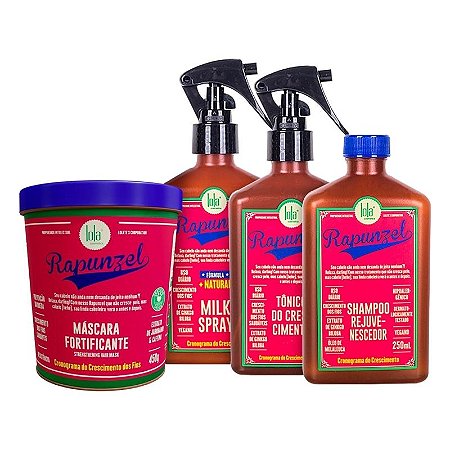 Lola Rapunzel Kit Antiqueda Estimula Crescimento(4 Produtos)