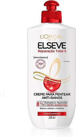 Creme Para Pentear Anti-Danos Reparação Total 5 L'oreal Paris Elseve 250ml