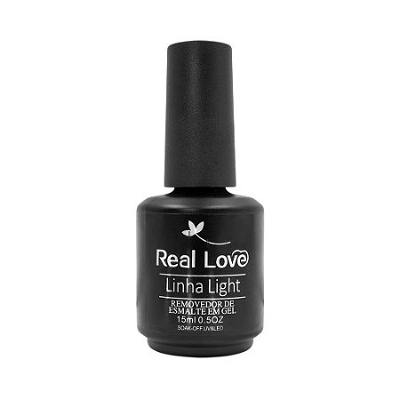 REAL LOVE REMOVEDOR DE ESMALTE EM GEL LINHA LIGHT 15ML