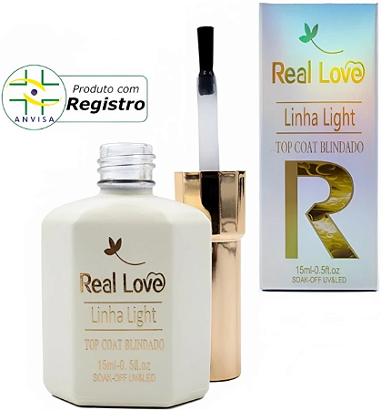 REAL LOVE TOP COAT BLINDADO LINHA LIGHT 15ML
