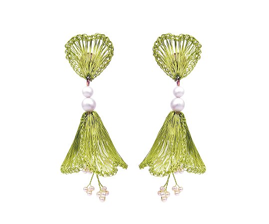BRINCO CACHO TULIPA BARROCA CROCHÊ NO METAL – HELIANA LAGES