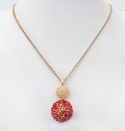 COLAR BOLA COM VIDRILHOS BORDADO TECIDO NO CROCHÊ EM METAL – HELIANA LAGES