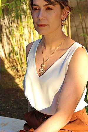CONJUNTO CHAPEU DO SOL TECIDO NO CROCHÊ EM METAL HELIANA LAGES