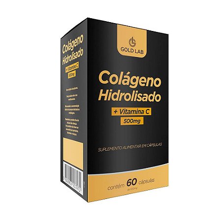 Colágeno Hidrolisado + Vitamina C 60 Cápsulas - GoldLab