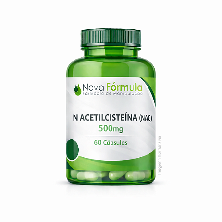 N Acetilcisteína (NAC) 500mg 60 Cápsulas Nova Fórmula.