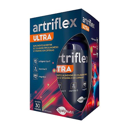 Artriflex Ultra 30 Cápsulas - Colágeno Tipo II 80mg - Qualy Nutri