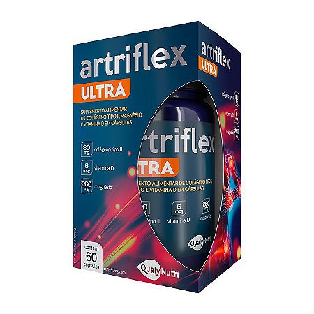 Artriflex Ultra 60 Cápsulas - Colágeno Tipo II 80mg - Qualy Nutri