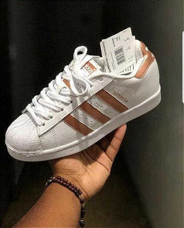 tênis adidas originals superstar foundation branco feminino