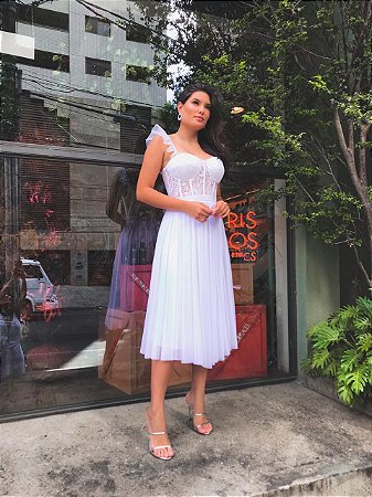 vestido midi estruturado