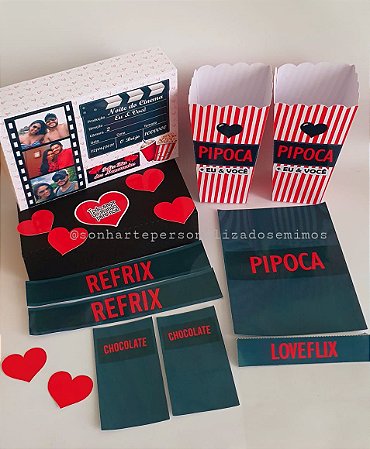 Arquivo de corte Kit Cinema Dias Dos Namorados - Studio e PDF