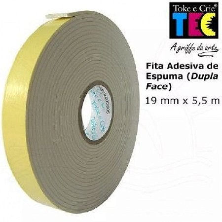 Fita Banana Dupla Face De Espuma 19mm X 1,5m Toke E Crie