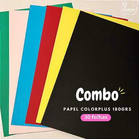 Combo Papel ColorPlus 180grs 30 folhas