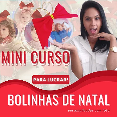 Mini Curso - Bolinhas de Natal Personalizadas com foto