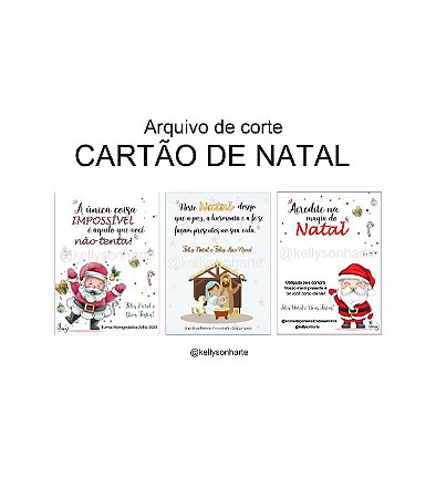 Arquivo de corte 3 Cartões de Natal