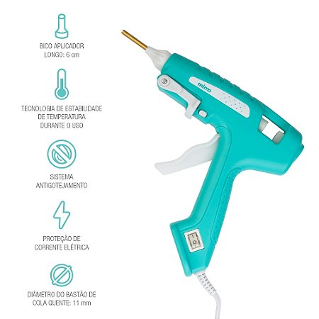 Pistola de Cola Quente Profissional Mimo - 60 W - 100-240 V