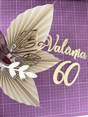 Arquivo de corte Topo de Bolo Valania Adulto Folha Plissada Luxo
