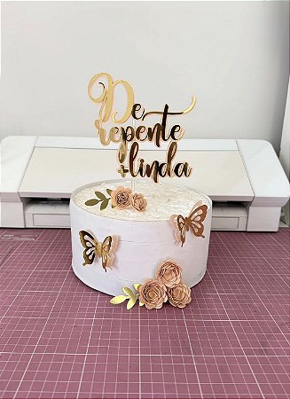 Arquivo de corte Topo de Bolo De repente + linda