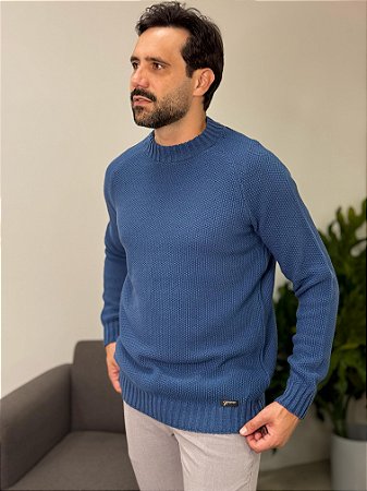 Blusão masculino decote redondo
