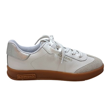 Tenis Bottero Couro Branco Confortavel Flexivel Lançamento