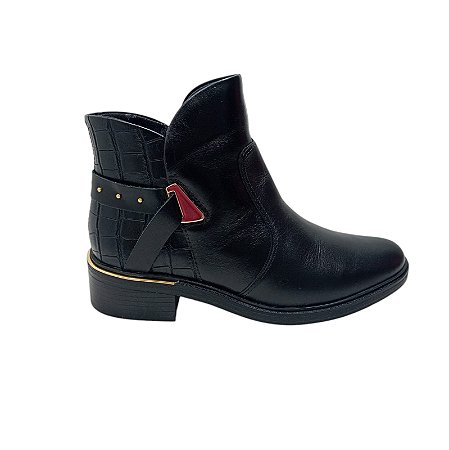 Bota Confortflex Em Couro Tecnologia de Conforto