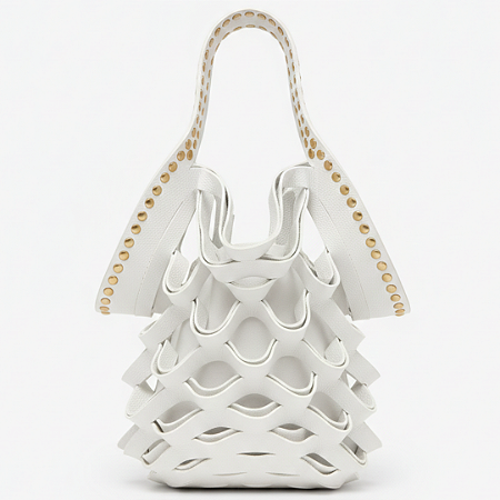 Bolsa Spider Bad Rocker - Couro Legítimo Preto Transformável com Tachas