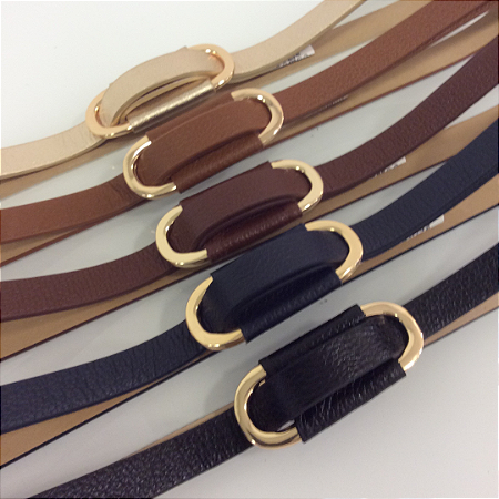 Cinto Gracia Bad Rocker - Couro Legítimo Fino 1,5cm