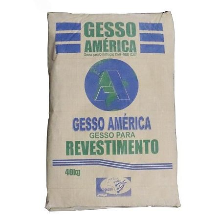 Saco De Gesso Pó 40 Kg