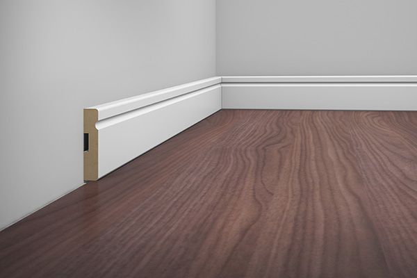 Rodapé de Mdf 7cm Branco 70mm x 15mm x 2400mm