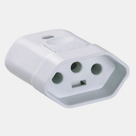 PLUGUE FEMEA 2 POLOS + TERRA BRANCO