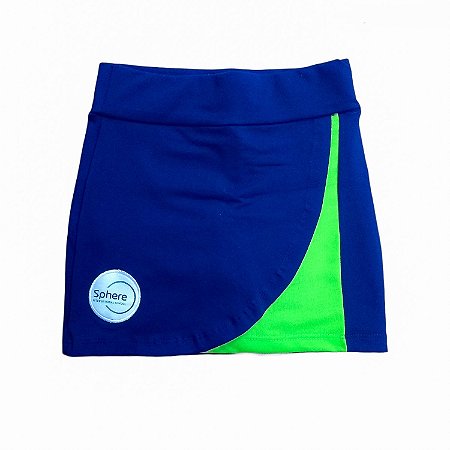 short saia azul marinho infantil