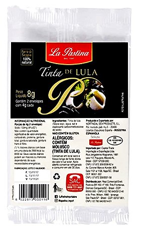 Tinta De Lula 8G La Pastina ( 2 Envelopes De 4G Cada )