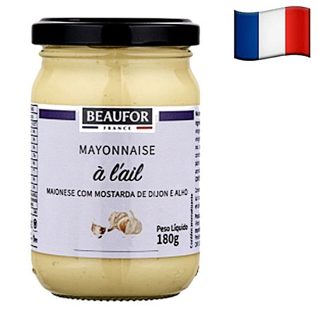 Maionese Francesa Beaufor Com Mostarda de Dijon e Alho 185g