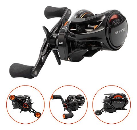 Carretilha Maruri Bronx 300 Lado Esquerdo Com Drag 15kg 255g Em Carbono Preto