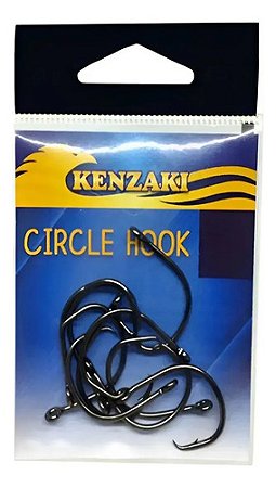Anzol Circle Hook 2/0 Kenzaki - Aço Carbono - Koreano 10 Pçs