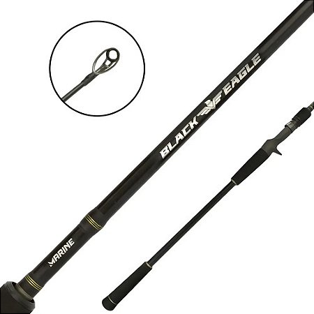 Vara Carretilha Marine Sports Black Eagle 2.44m-50lbs - 2pts Único