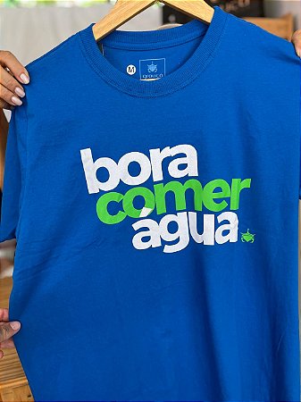 Babylook Bora Comer Água Azul
