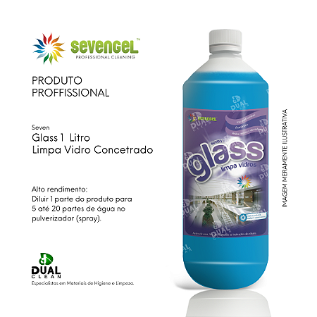 Limpa Vidro Concentrado Seven Glass 1 Litro - Sevengel